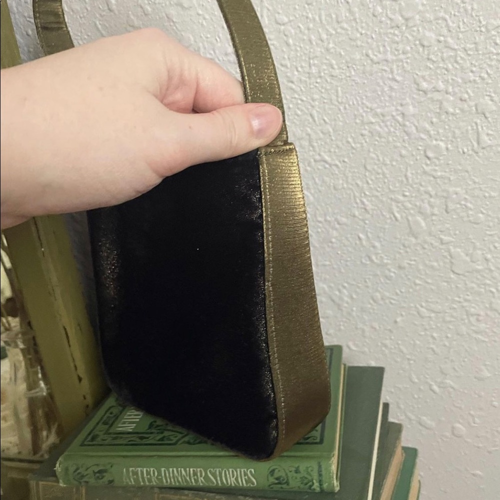 Vintage Brown Velvet Mini Purse - Picture 3 of 4